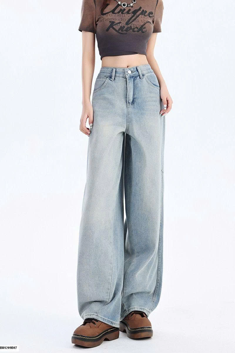 QUẦN JEANS NỮ ỐNG SUÔNG