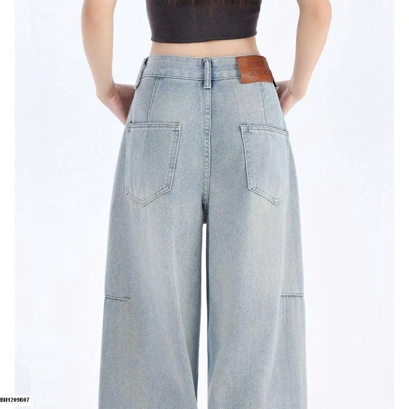 QUẦN JEANS NỮ ỐNG SUÔNG