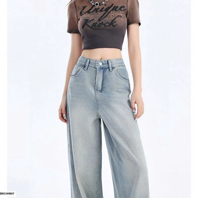QUẦN JEANS NỮ ỐNG SUÔNG