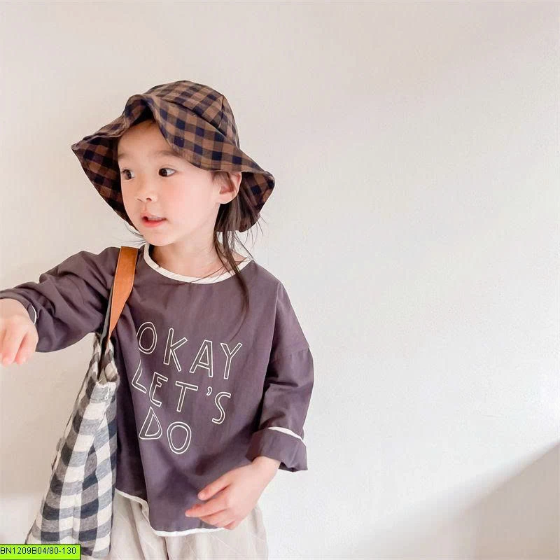 ÁO VẢI THÔ HÀN QUỐC DÀI TAY IN CHỮ