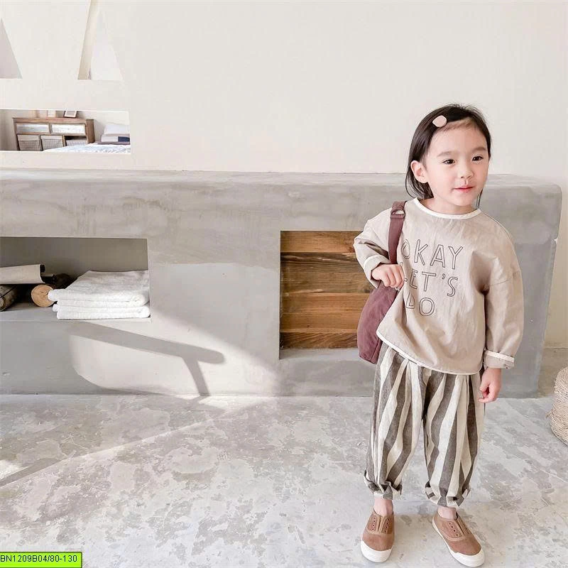 ÁO VẢI THÔ HÀN QUỐC DÀI TAY IN CHỮ