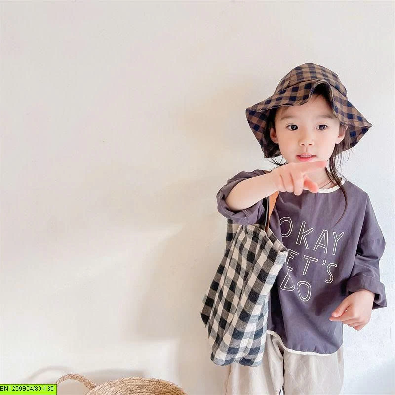 ÁO VẢI THÔ HÀN QUỐC DÀI TAY IN CHỮ