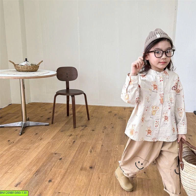 ÁO SƠ MI IN HÌNH NGỘ NGHĨNH
