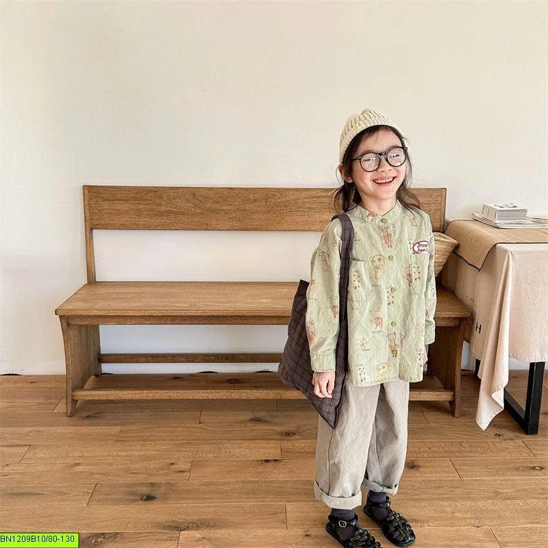 ÁO SƠ MI IN HÌNH NGỘ NGHĨNH
