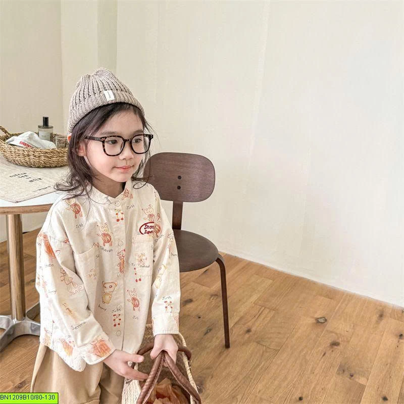ÁO SƠ MI IN HÌNH NGỘ NGHĨNH