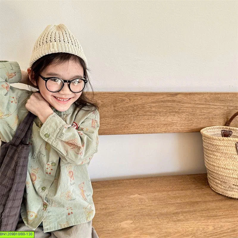 ÁO SƠ MI IN HÌNH NGỘ NGHĨNH