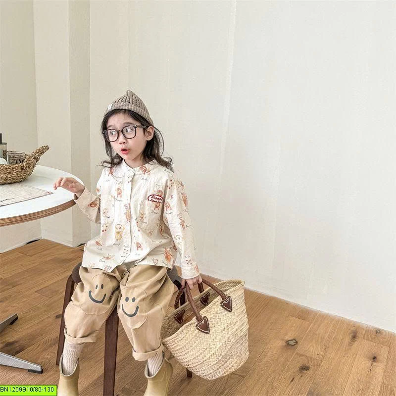 ÁO SƠ MI IN HÌNH NGỘ NGHĨNH