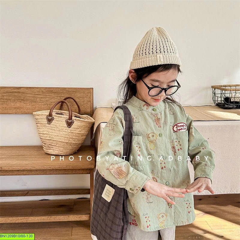 ÁO SƠ MI IN HÌNH NGỘ NGHĨNH