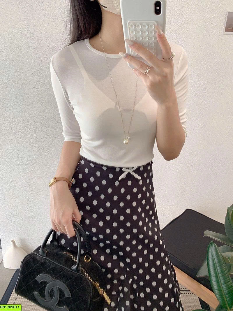 CHÂN VÁY CHẤM BI