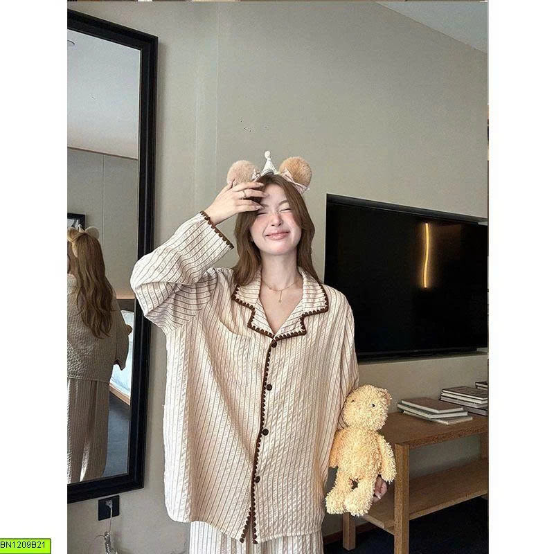 HOMEWEAR THU ĐÔNG NỮ MÀU NÂU VINTAGE