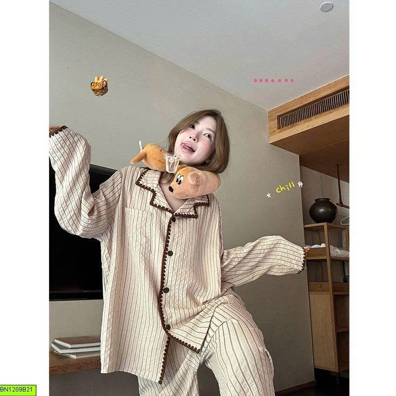 HOMEWEAR THU ĐÔNG NỮ MÀU NÂU VINTAGE