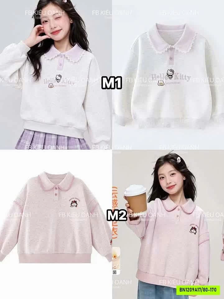ÁO NỈ POLO BÉ GÁI