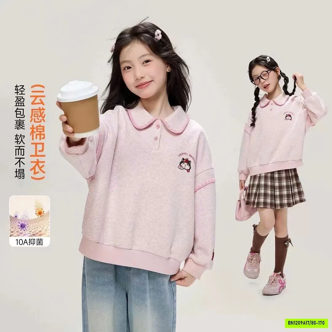 ÁO NỈ POLO BÉ GÁI