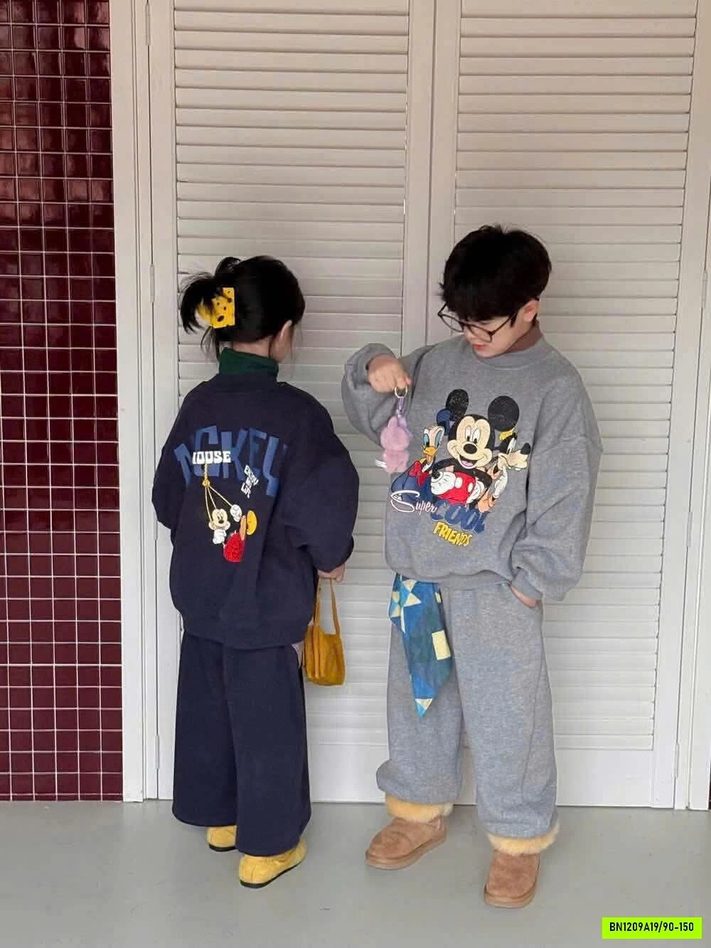 BỘ NỈ LÓT LÔNG MICKEY KUMAI