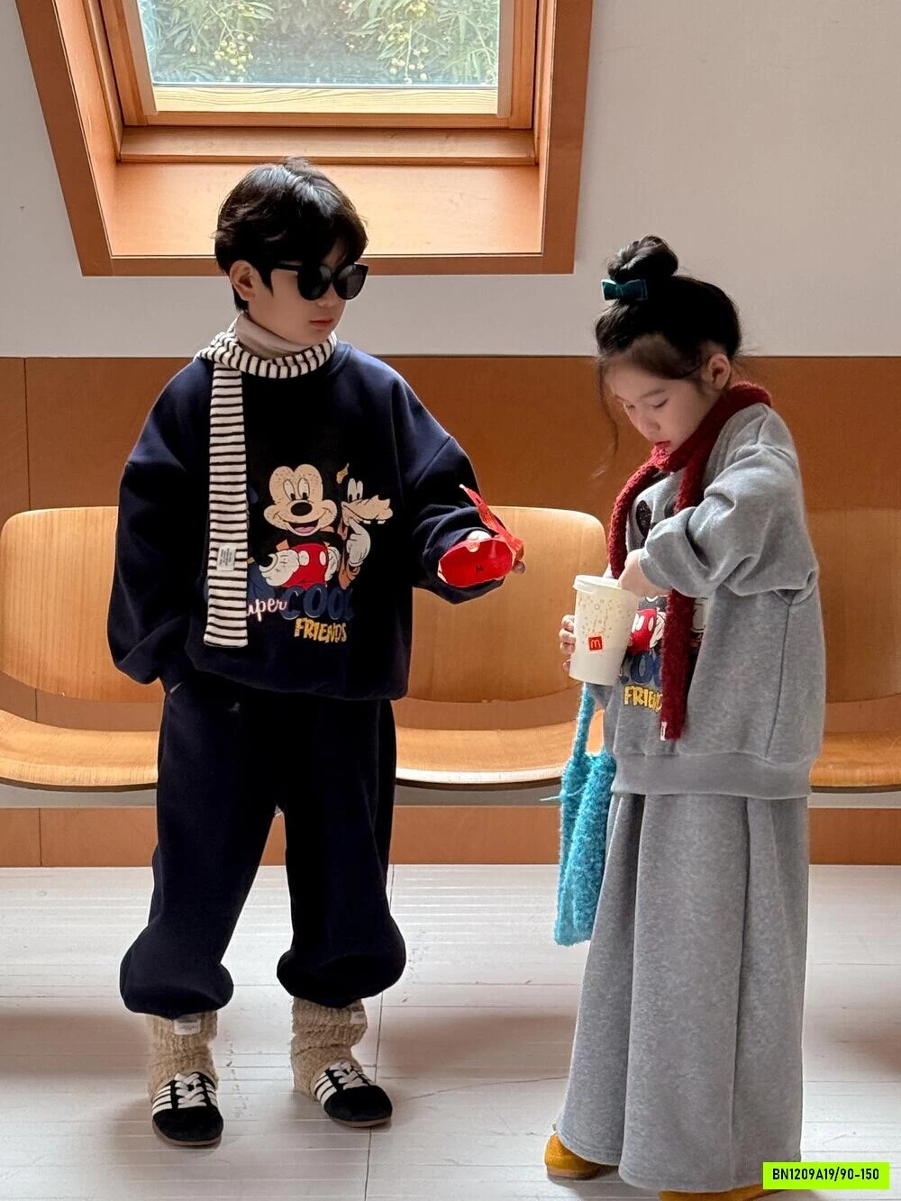 BỘ NỈ LÓT LÔNG MICKEY KUMAI