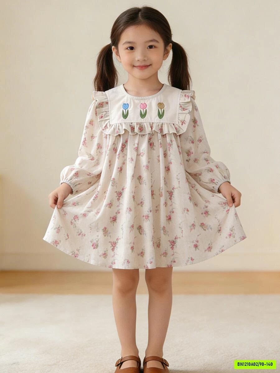 ĐẦM HOA DÀI TAY PREMIUM