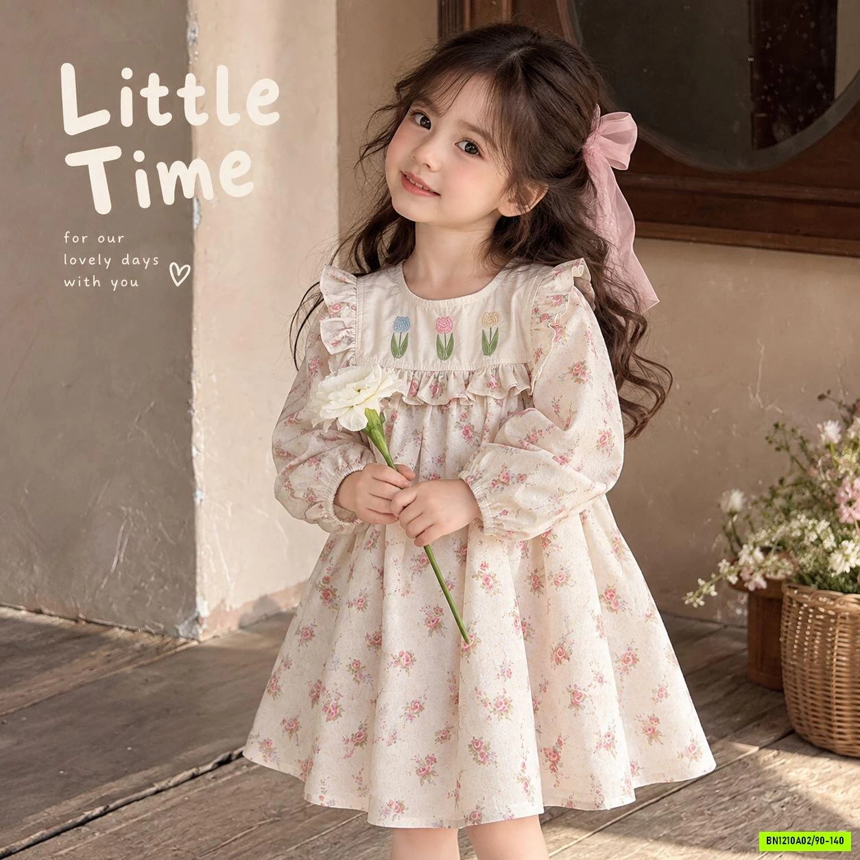 ĐẦM HOA DÀI TAY PREMIUM