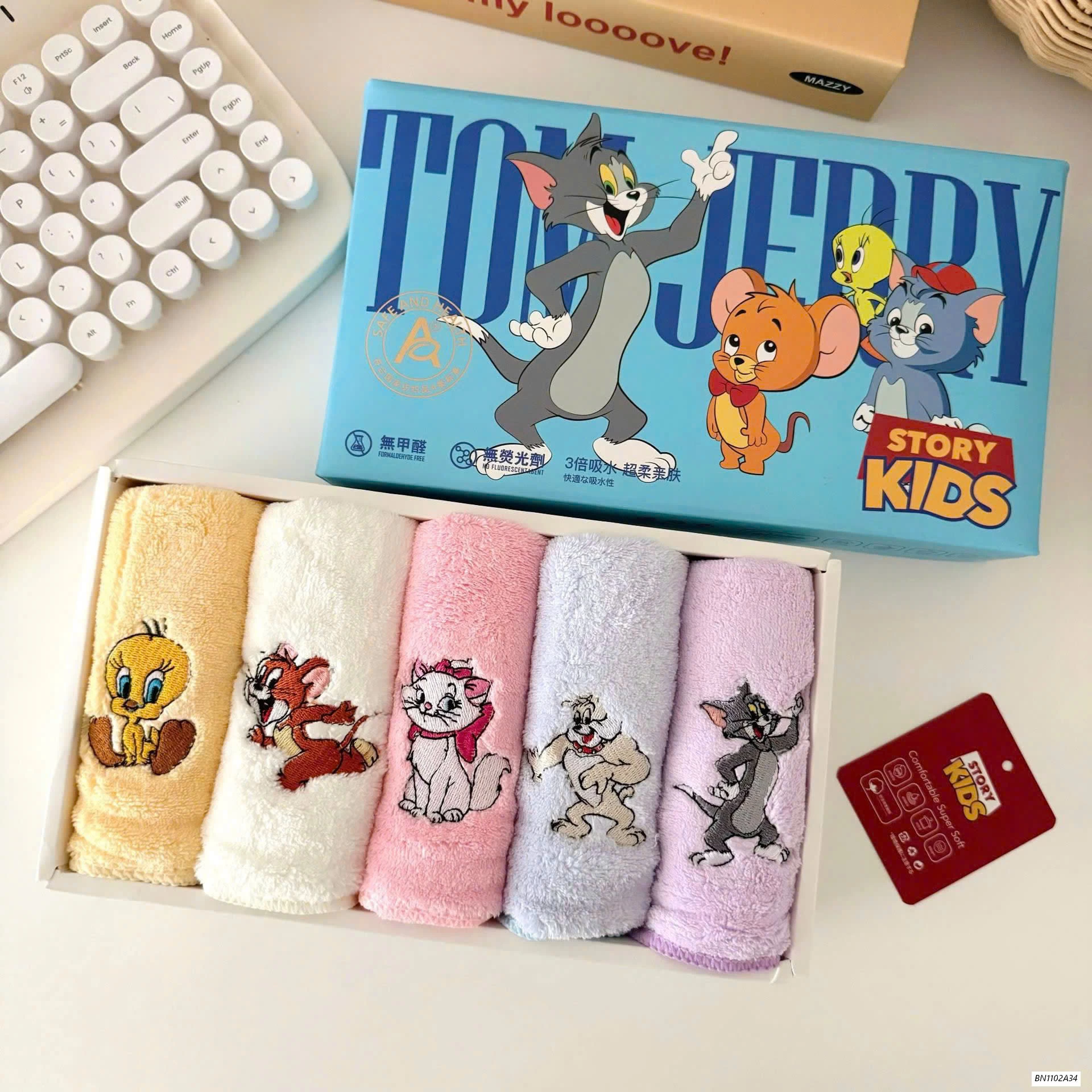 SÉT 5 KHĂN MẶT SIÊU MỀM CHO BÉ