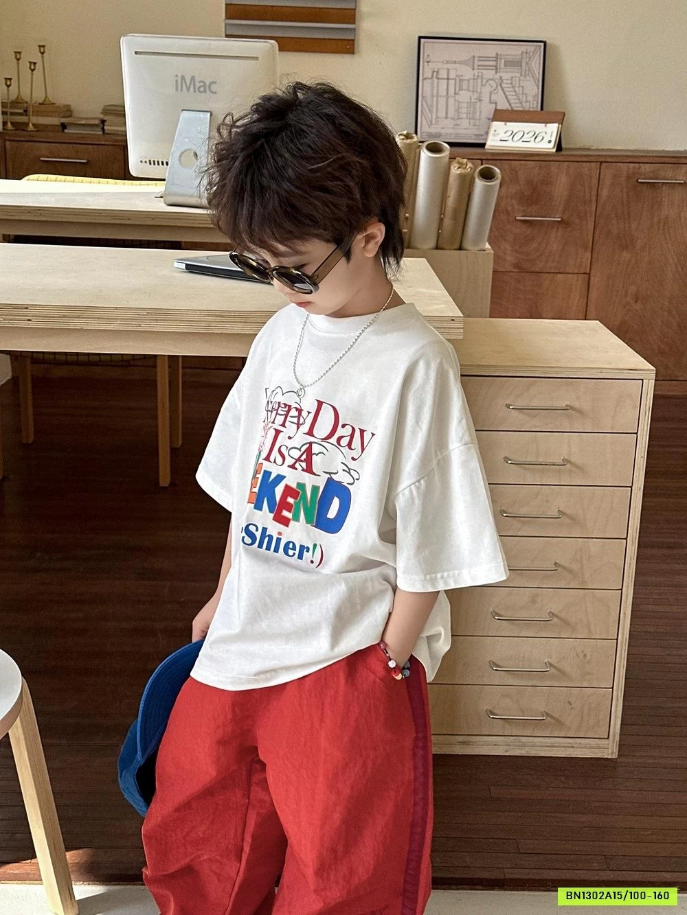 ÁO THUN CHỮ MIX QUẦN SUÔNG ĐỎ AFTE