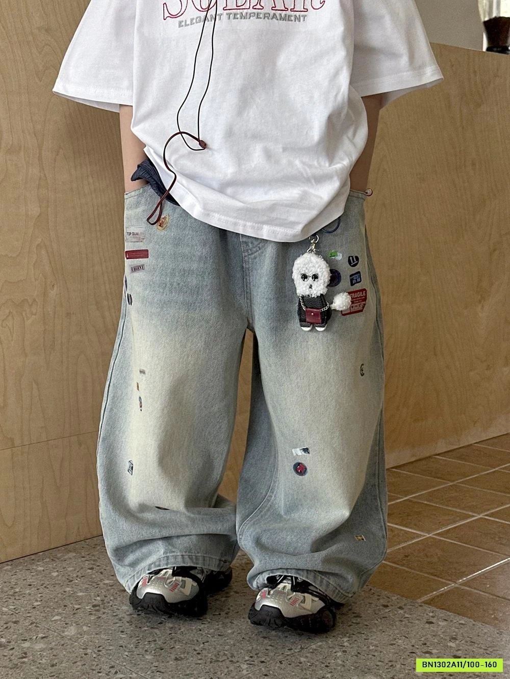 JEANS SUÔNG THÊU CÁ TÍNH AFTE