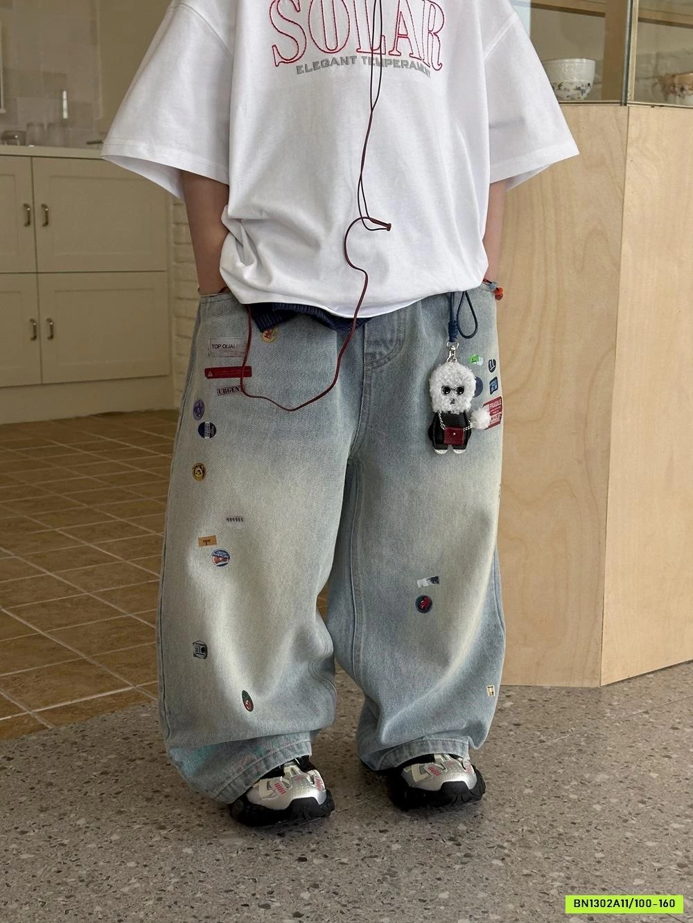 JEANS SUÔNG THÊU CÁ TÍNH AFTE