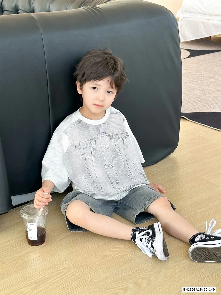 ÁO THUN IN HÌNH GIẢ JEANS