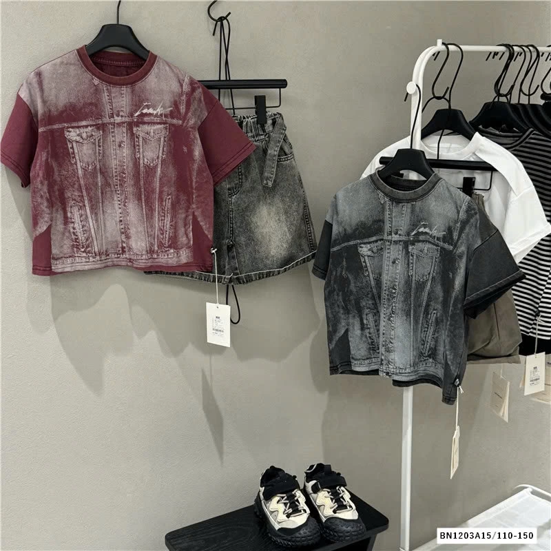 ÁO THUN LOANG GIẢ JEANS