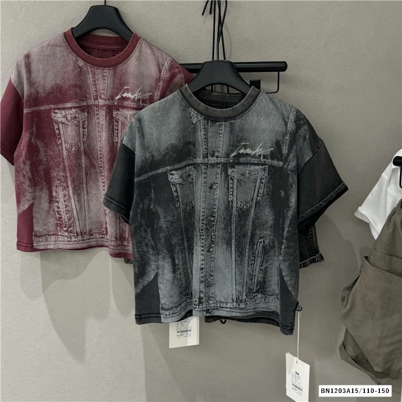 ÁO THUN LOANG GIẢ JEANS