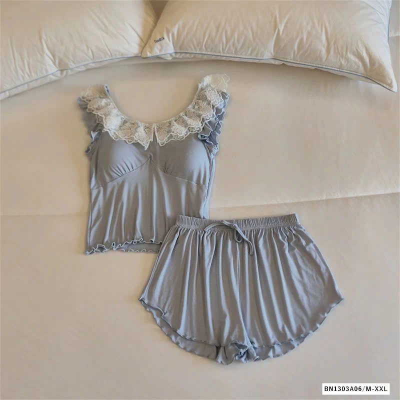 BỘ NGỦ VIỀN REN CÓ ĐỆM NGỰC NỮ