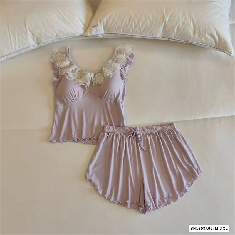 BỘ NGỦ VIỀN REN CÓ ĐỆM NGỰC NỮ