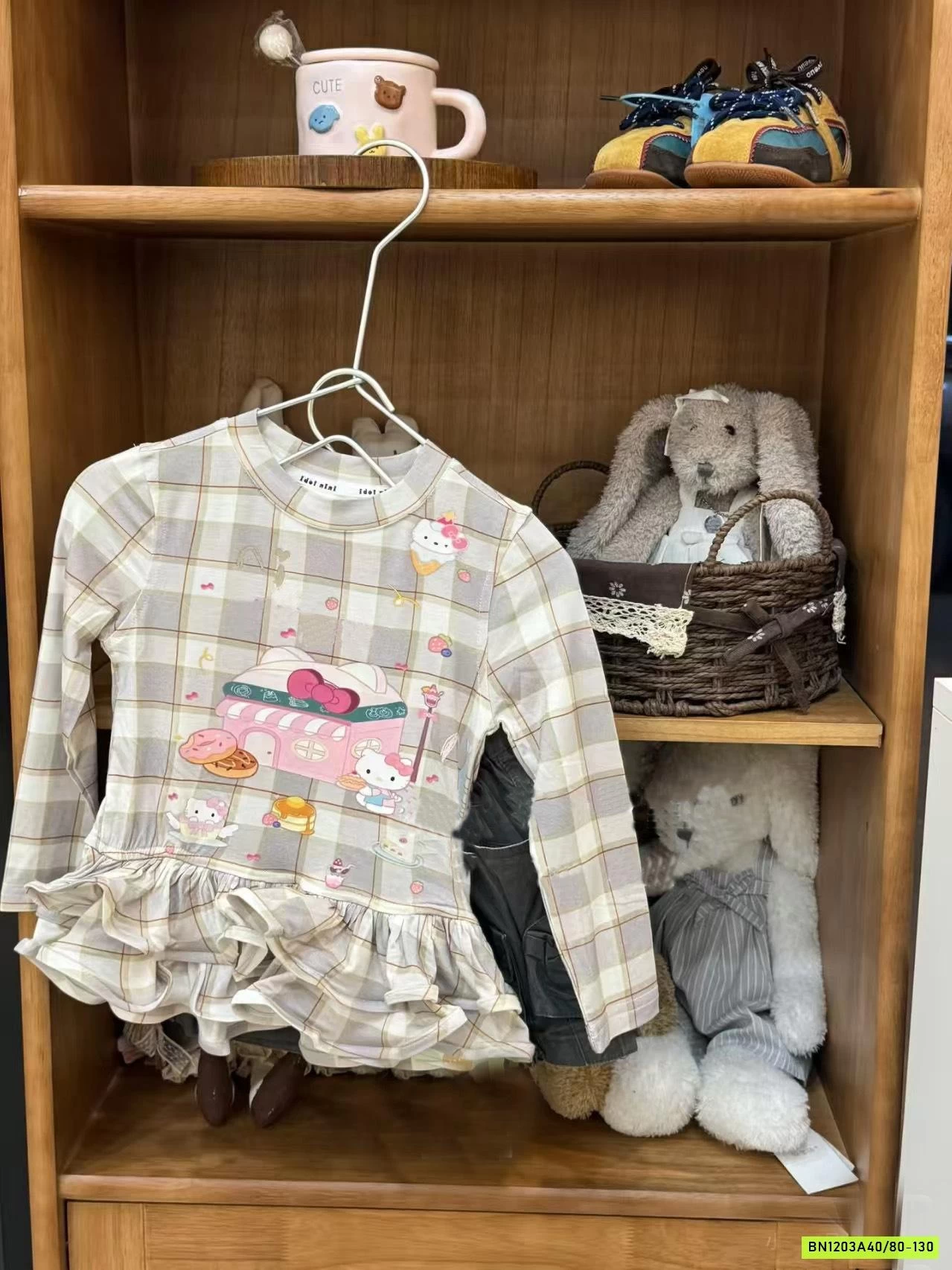 ÁO CARO BÈO GẤU MIX SHORT TÚI HỘP