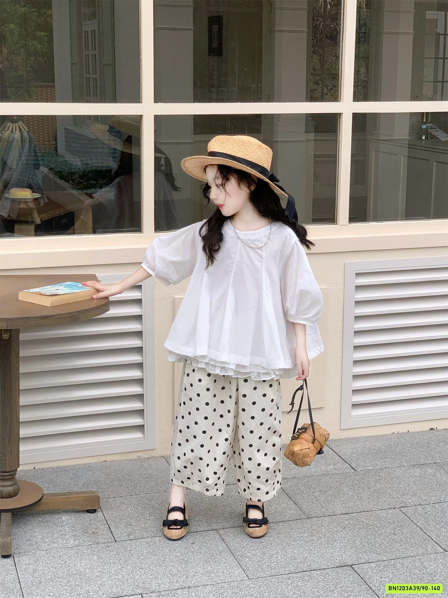 SƠ MI BABYDOLL MIX BAGGY CHẤM BI