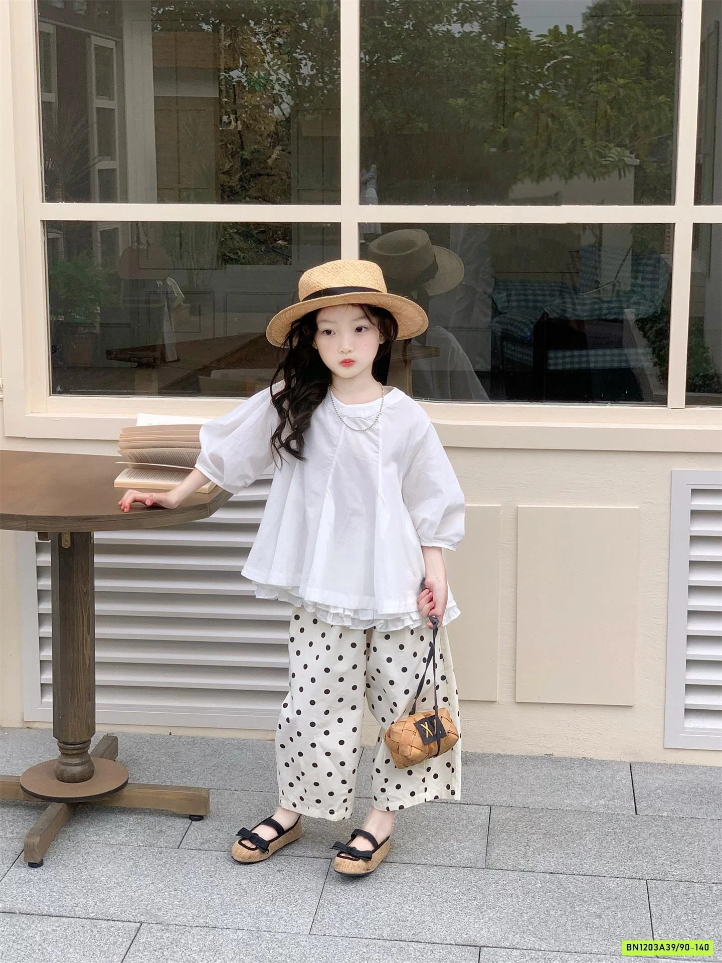 SƠ MI BABYDOLL MIX BAGGY CHẤM BI