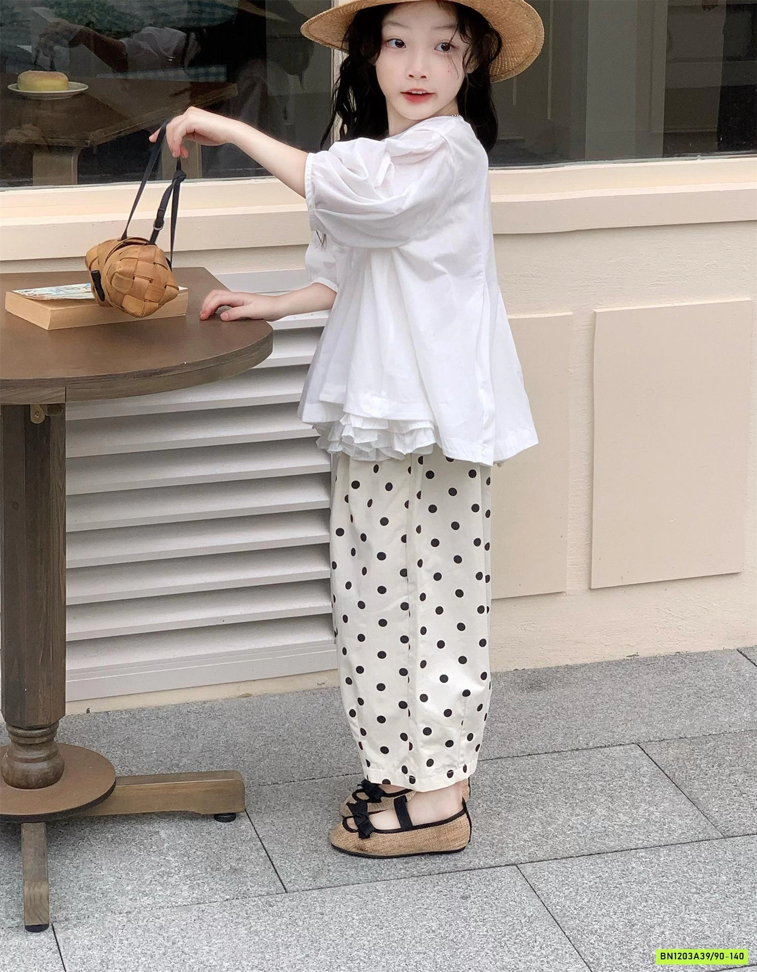 SƠ MI BABYDOLL MIX BAGGY CHẤM BI