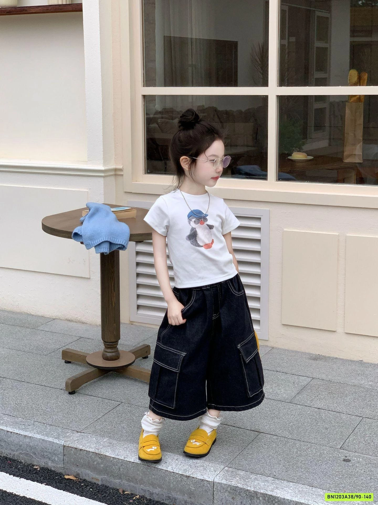 ÁO CHIM CÁNH CỤT MIX JEANS LỠ TÚI HỘP