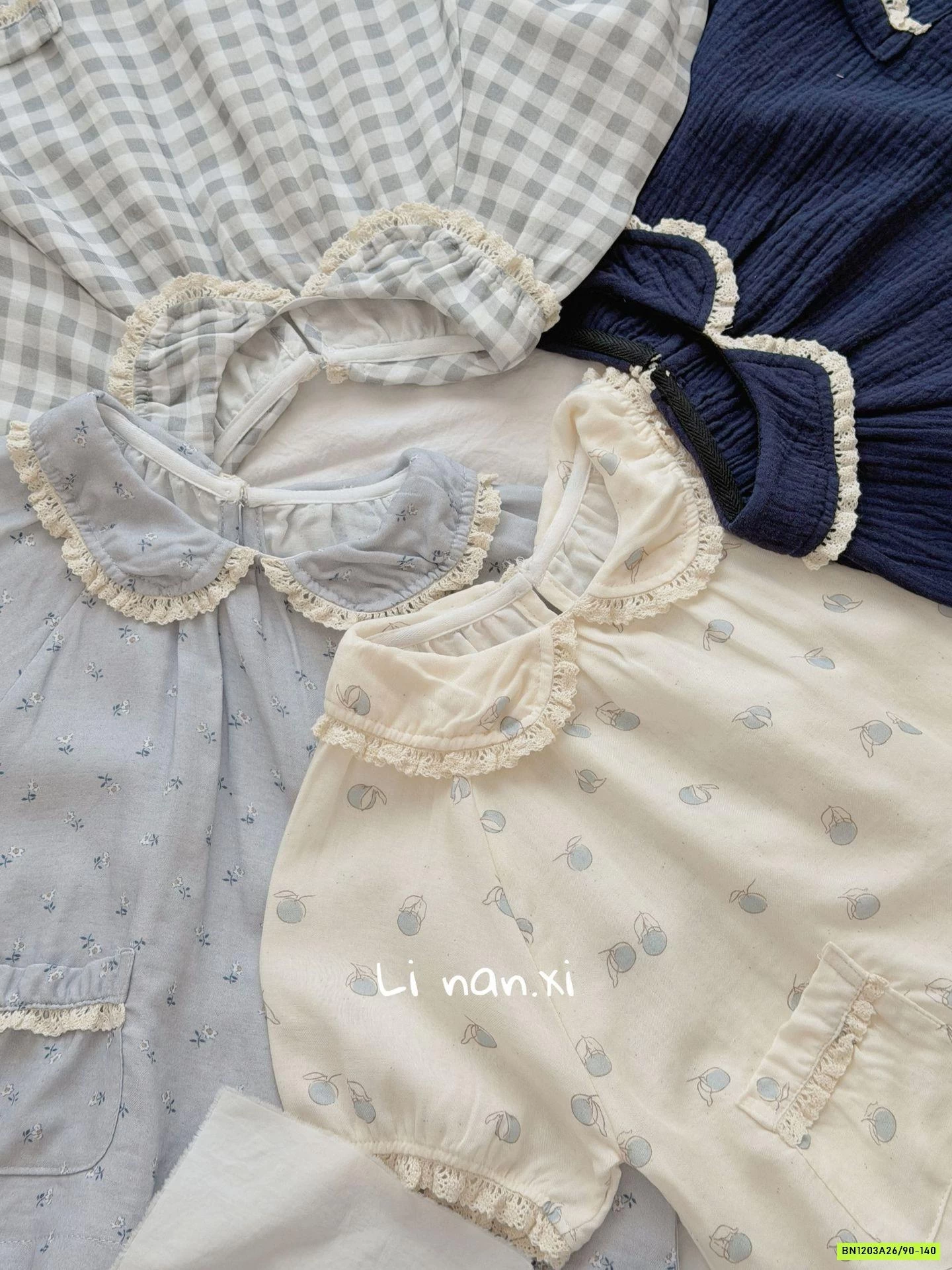 SÉT XÔ ĐŨI CỔ SEN VIỀN REN 87012 LINANXI