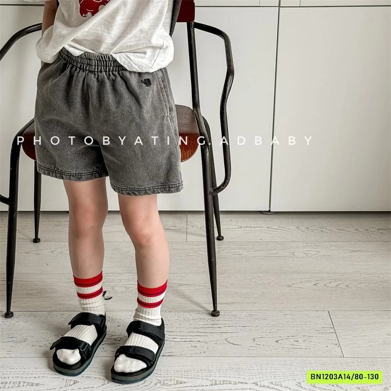 SHORT JEANS THÊU LOGO VOI 5281 ADBABY