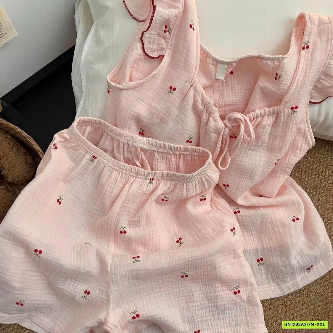 BỘ NGỦ HỒNG CHERRY