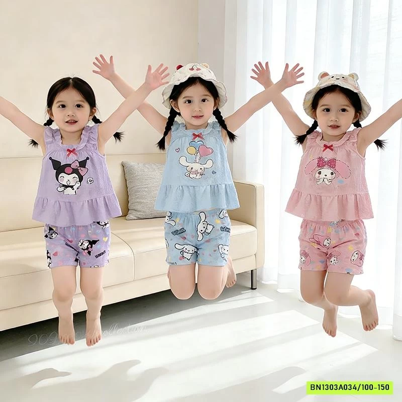 BỘ MẶC NHÀ HOẠT HÌNH CHO BÉ