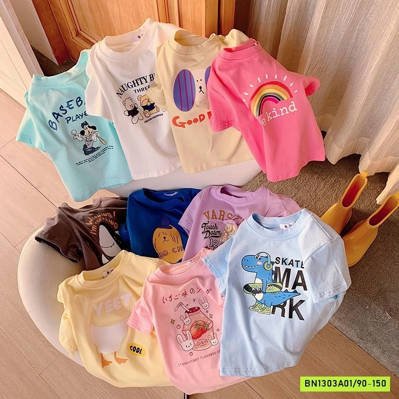 ÁO THUN NGẮN TAY IN HÌNH DỄ THƯƠNG