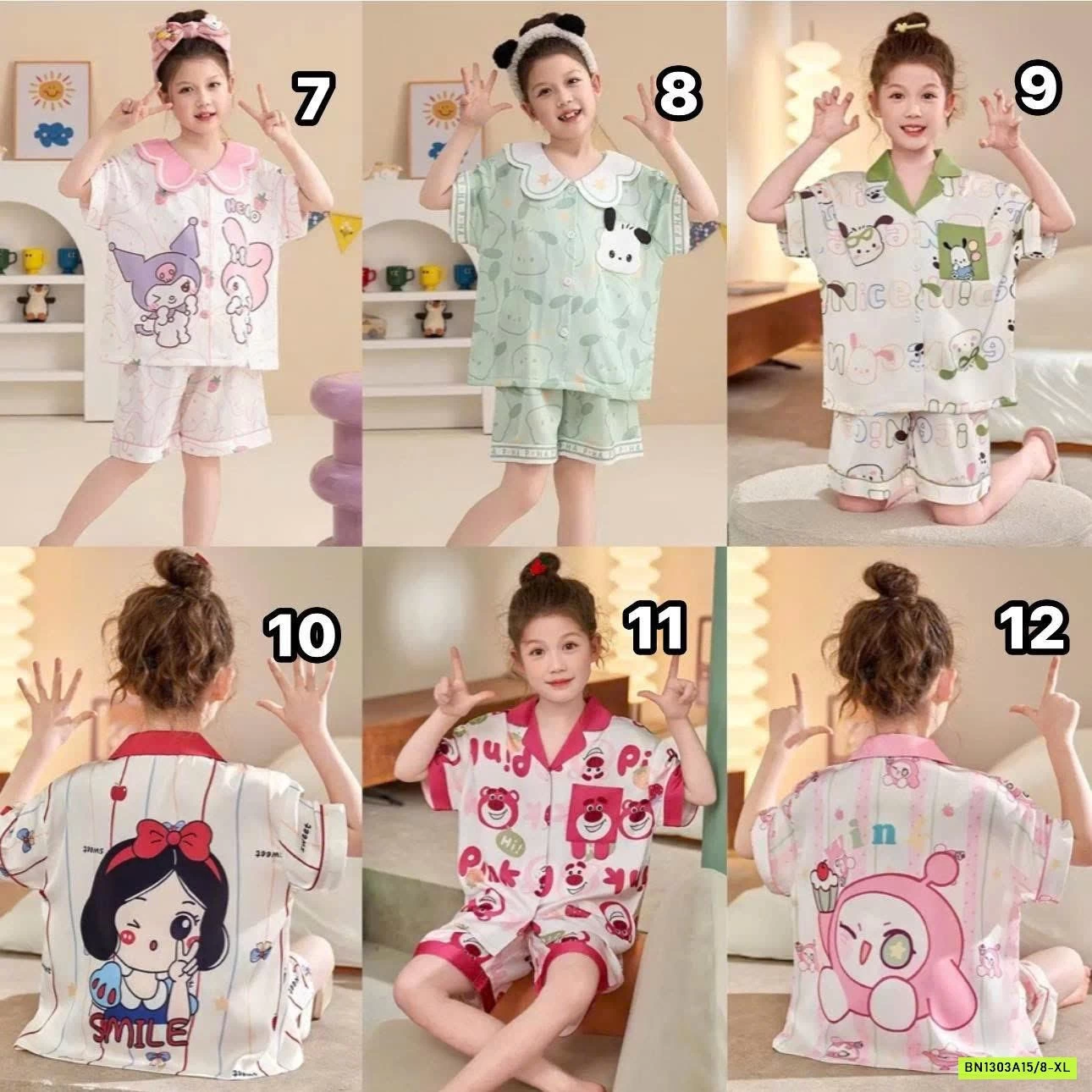 BỘ PIJAMA CHO BÉ GÁI SZ ĐẠI