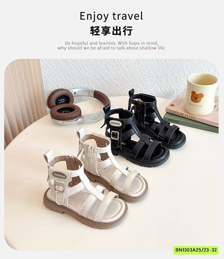 SANDAL CHIẾN BINH CỔ THẤP KHUY BÊN