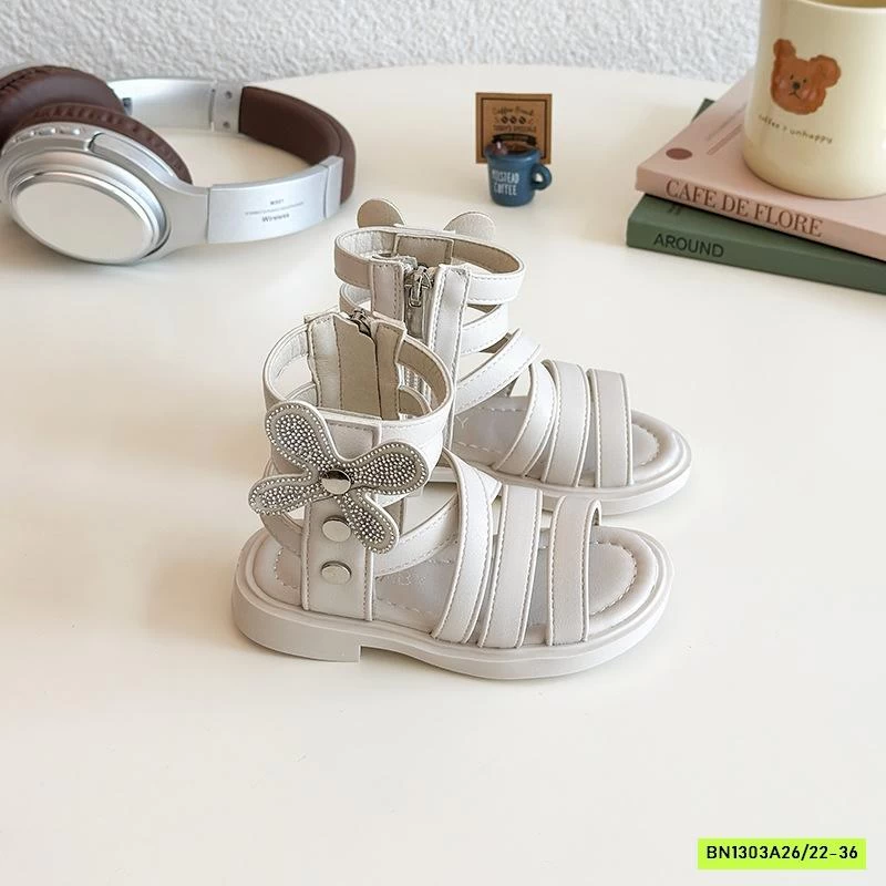 SANDAL CHIẾN BINH CỔ THẤP GẮN BƯỚM