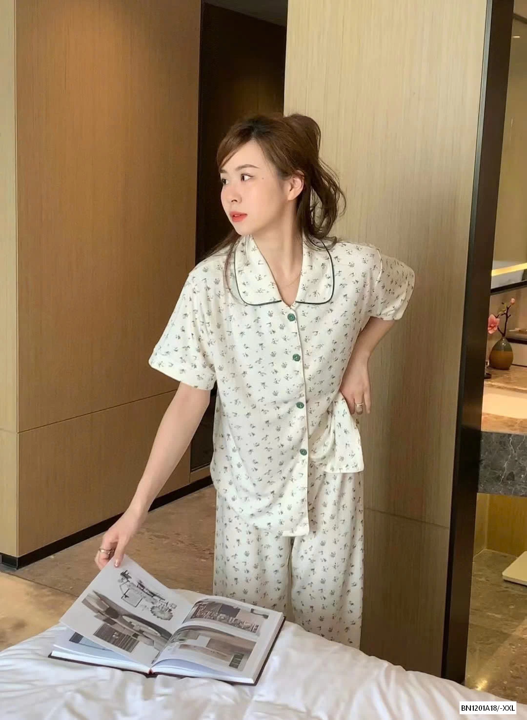 PIZAMA NGẮN TAY QUẦN DÀI