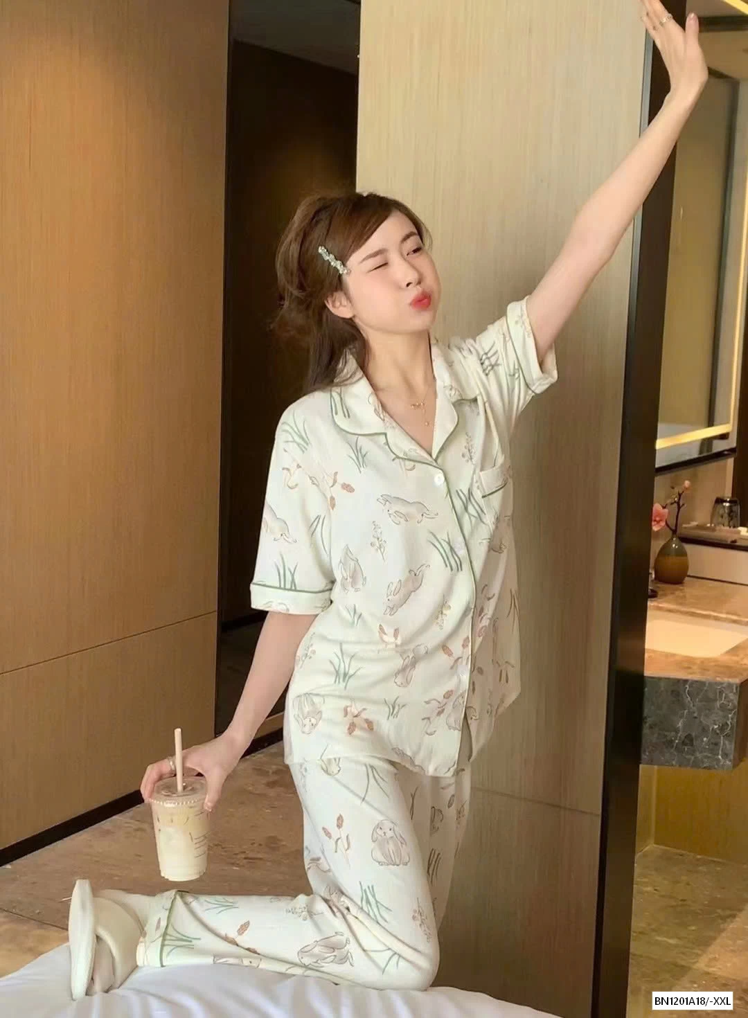 PIZAMA NGẮN TAY QUẦN DÀI