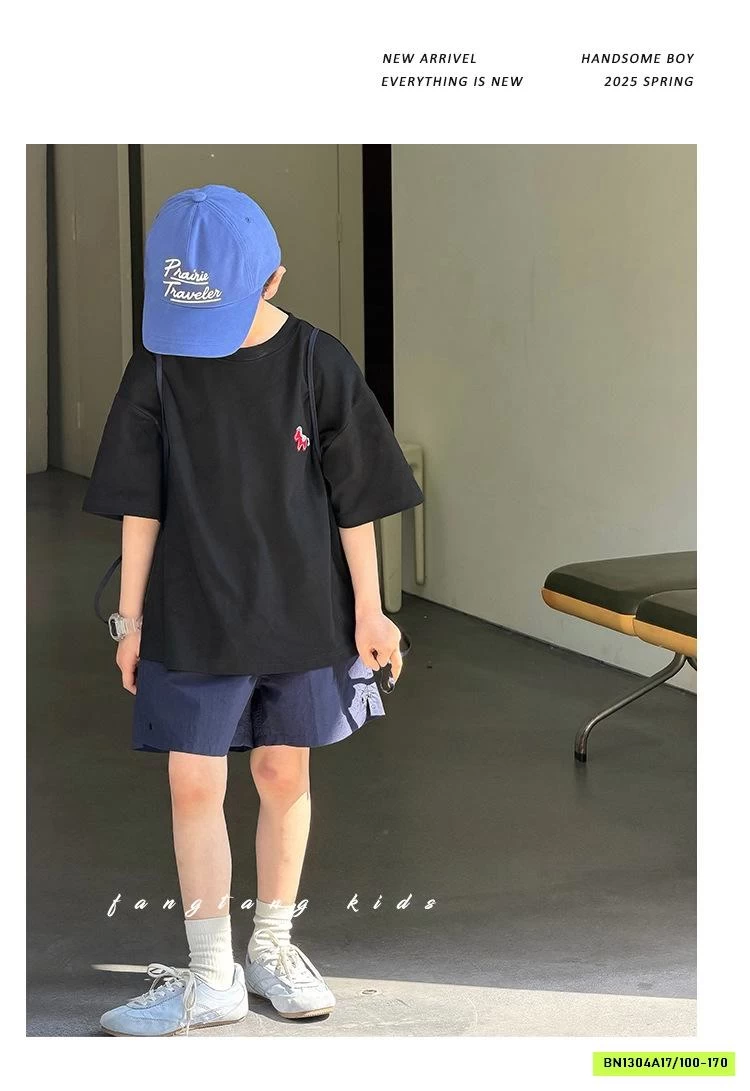 ÁO THUN BASIC THÊU LOGO NGỰA