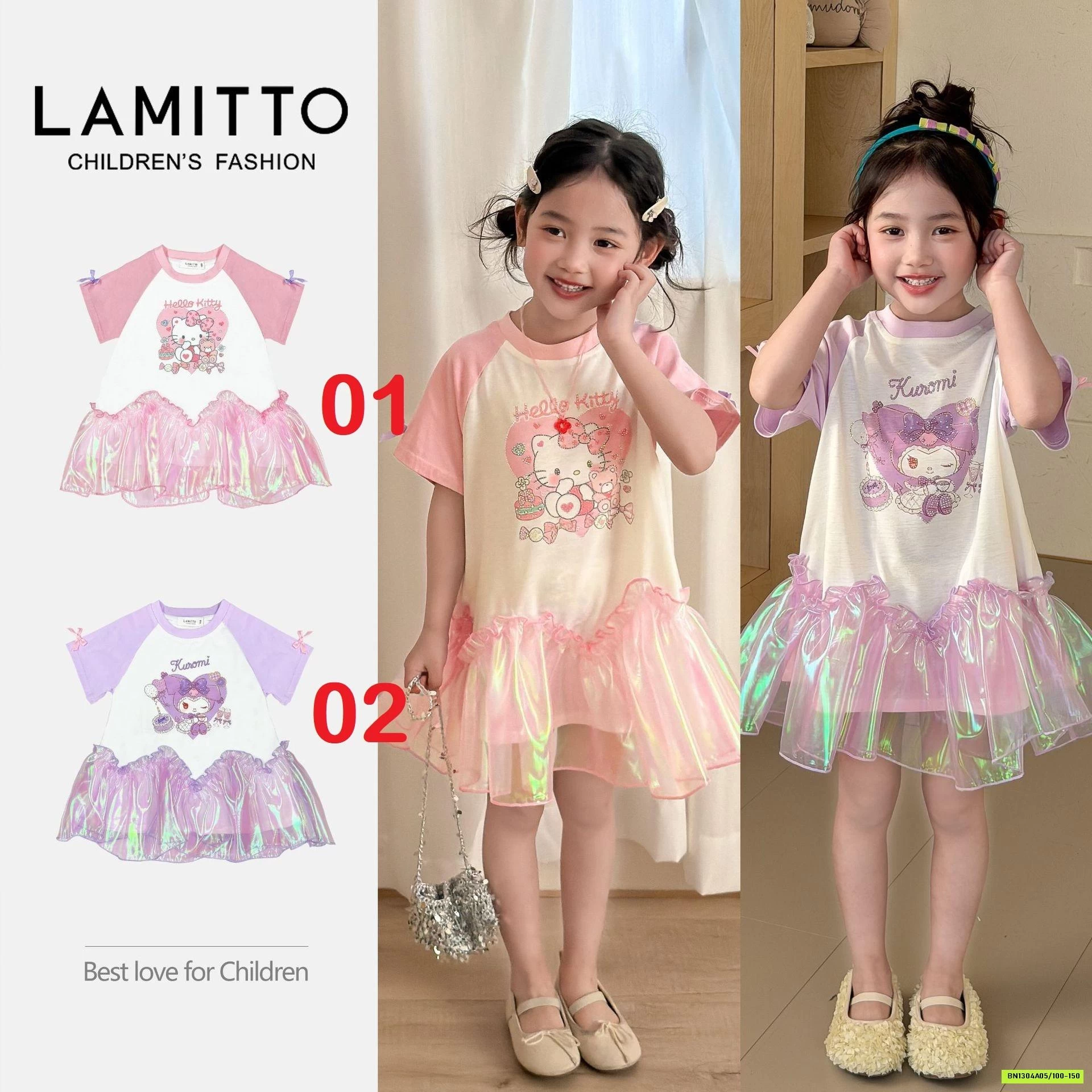 ĐẦM HOẠT HÌNH LAMITTO VIỀN REN
