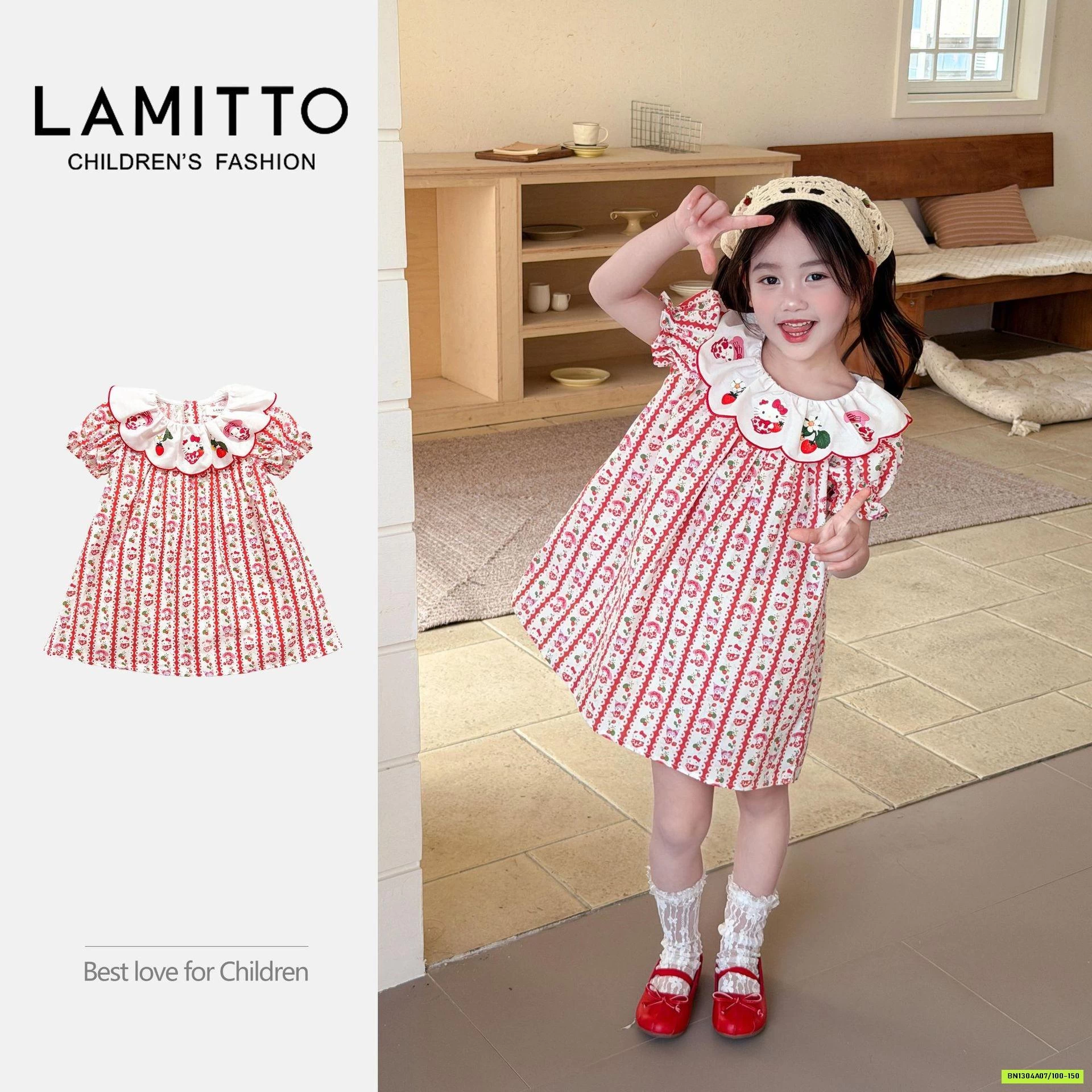 ĐẦM SUÔNG HOẠT TIẾT CỔ THÊU LAMITTO