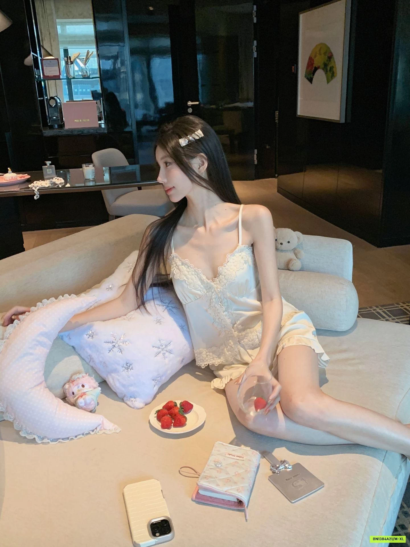 BỘ NGỦ LỤA 2 DÂY VIỀN HOA