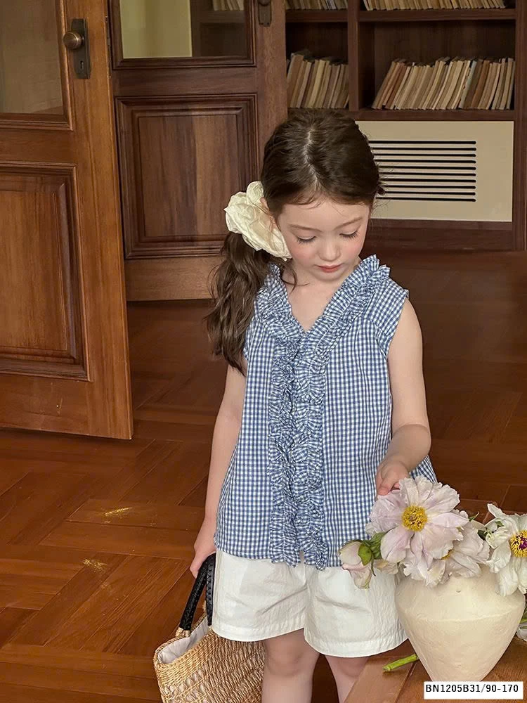 ÁO SƠ MI SÁT NÁCH VIỀN BÈO AMBB  25C068